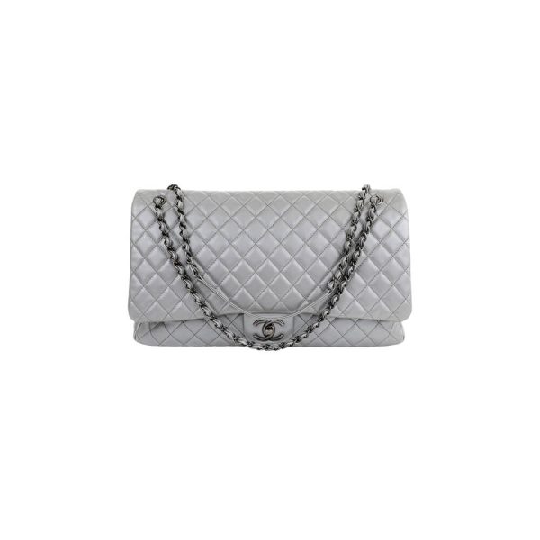 Ch*el travel flap bag black