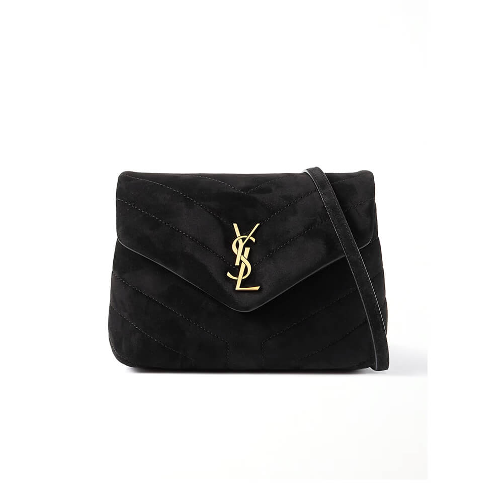 LOULOU SMALL CHAIN BAG IN Y QUILTED SUEDE