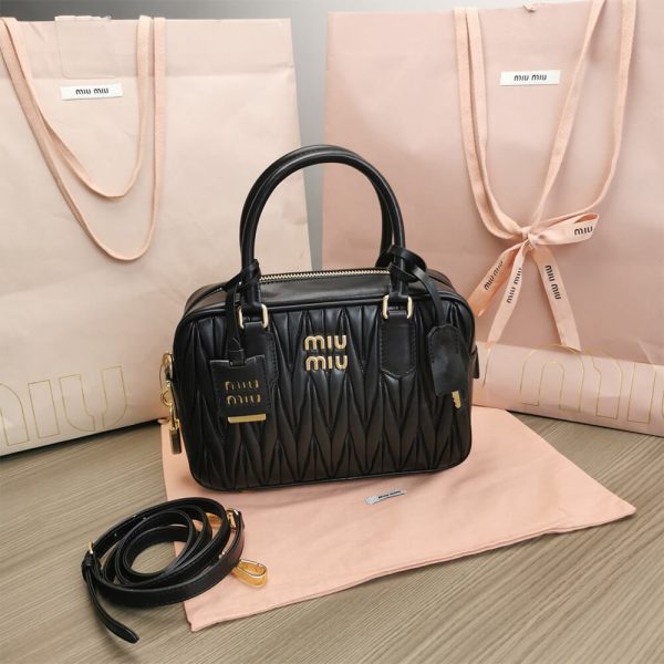 Matelasse nappa leather top-handle bag