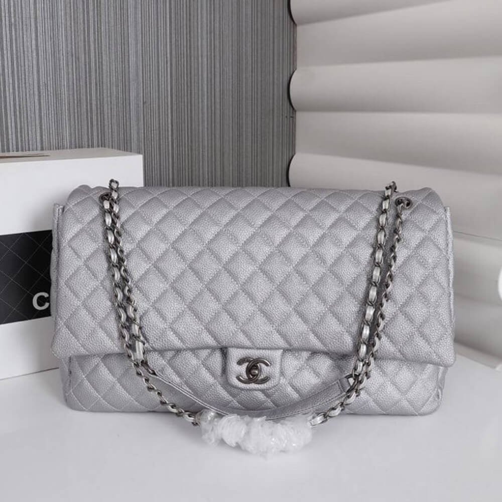 Ch*el travel flap bag black