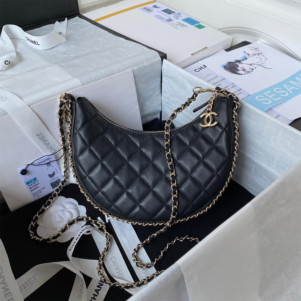 Ch*el small hobo bag