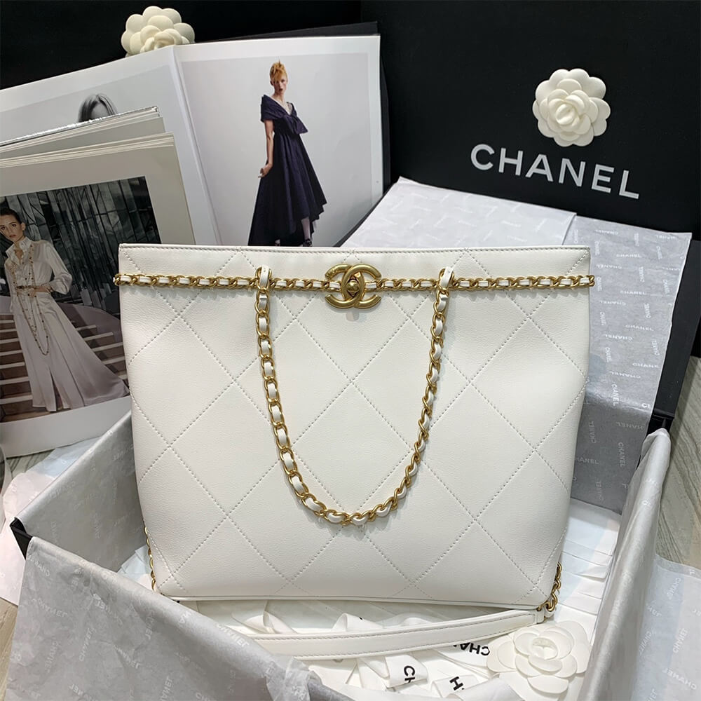 Ch*el small shopping bag