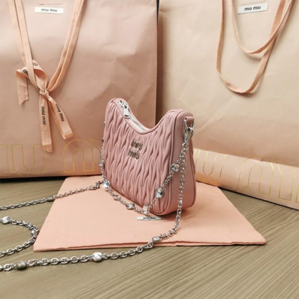 Matelasse nappa leather shoulder bag