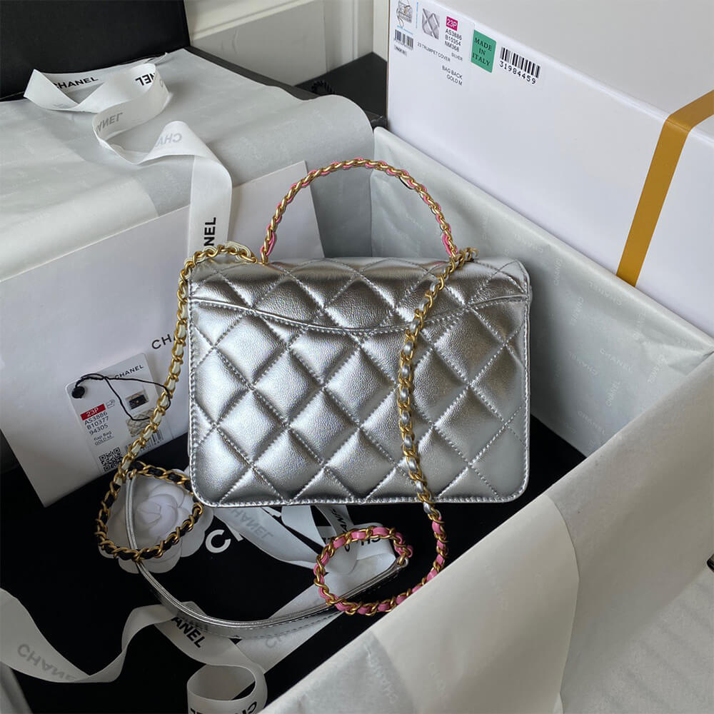 MINI FLAP BAG WITH TOP HANDLE
