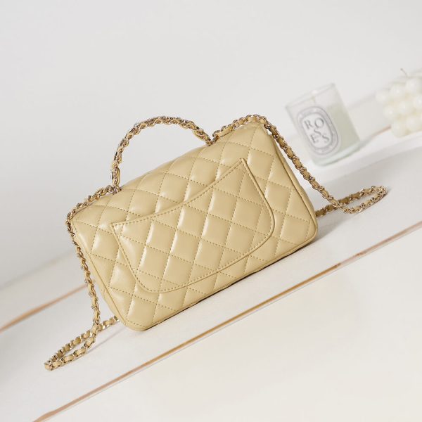 Ch*el mini flap with top handle