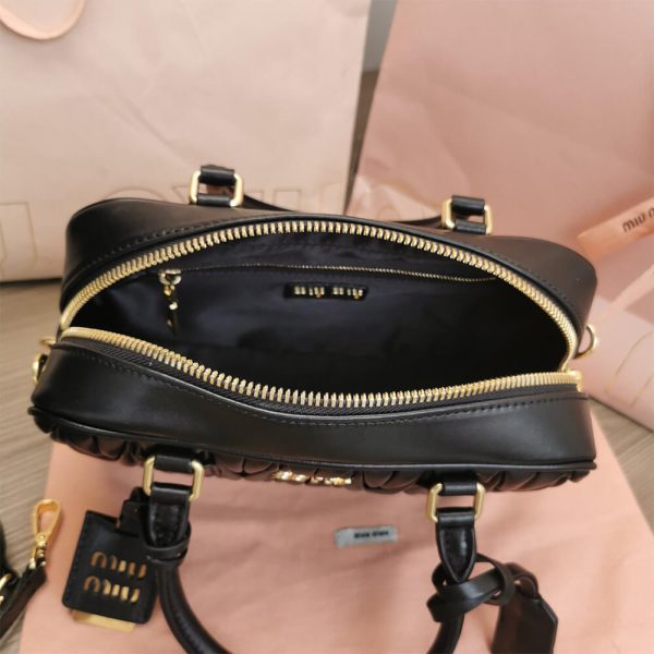 Matelasse nappa leather top-handle bag