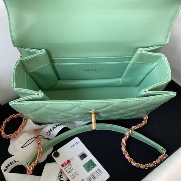 MINI FLAP BAG WITH TOP HANDLE